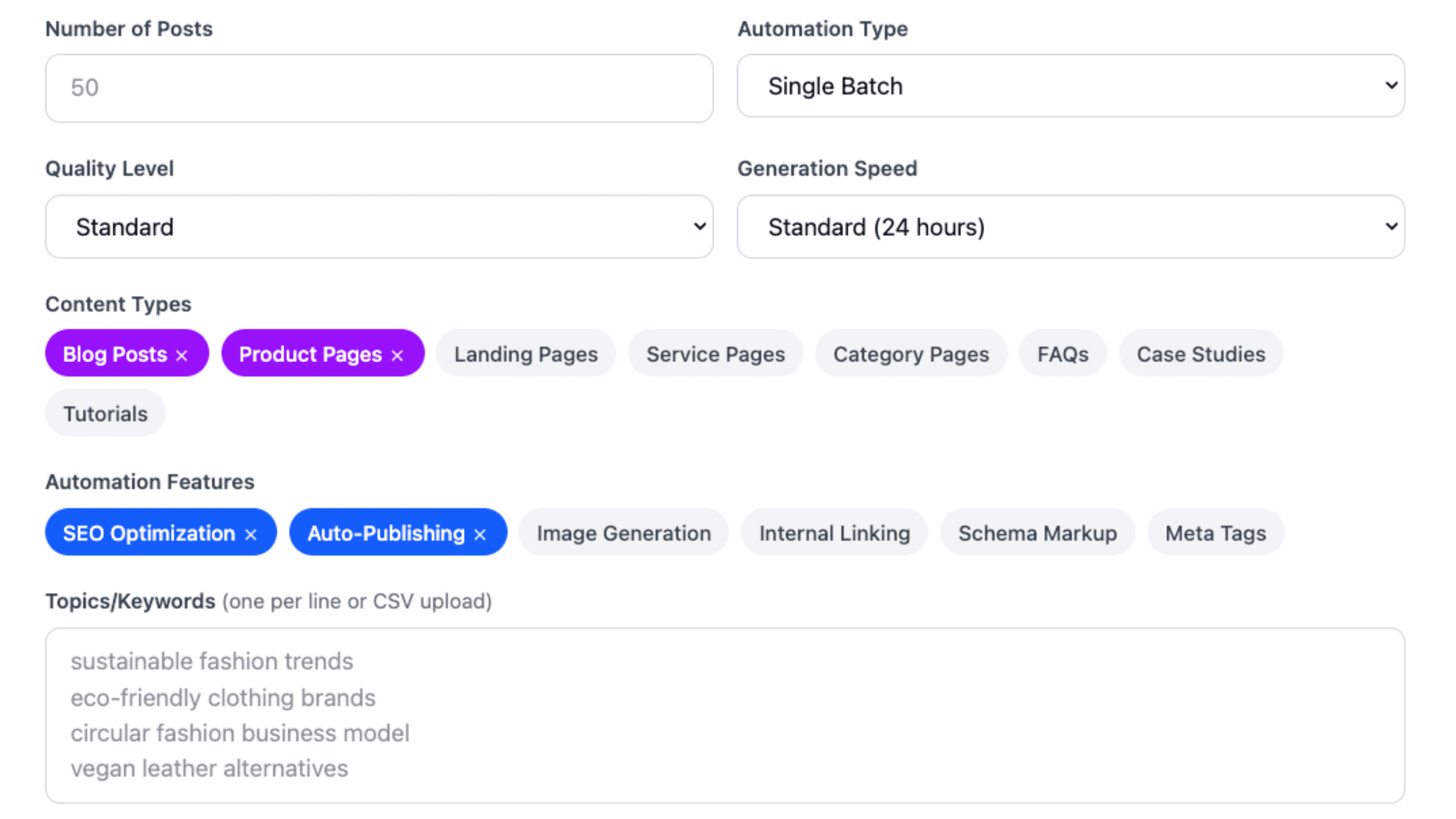 Scale & Automation Features